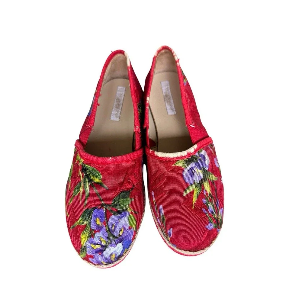 Dolce And Gabbana Girls Slip On Shoes s. 29 Italy Floral Espadrille Slip Ons